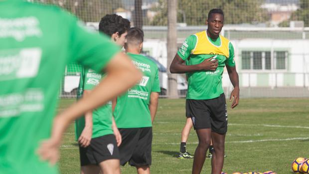 Bejmine, durante un entrenamiento en la ciudad deportiva