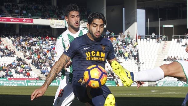 Luso, en el partido ante el UCAM en El Arcángel