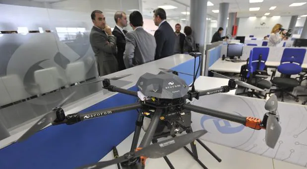 Uno de los drones desarrollados por Aeorum para labores de seguridad