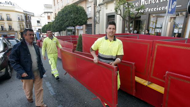 Trabajos de montaje de la carrera oficial