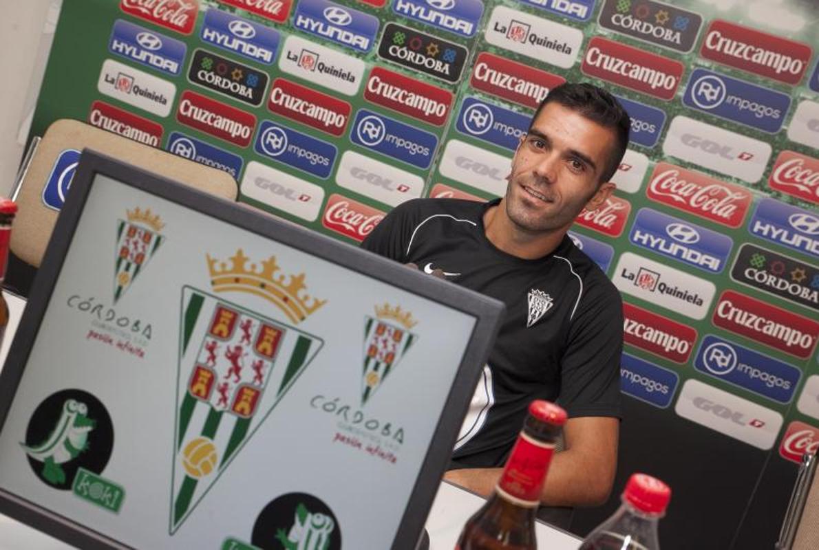 Iago Bouzón, en la sala de prensa de El Arcángel