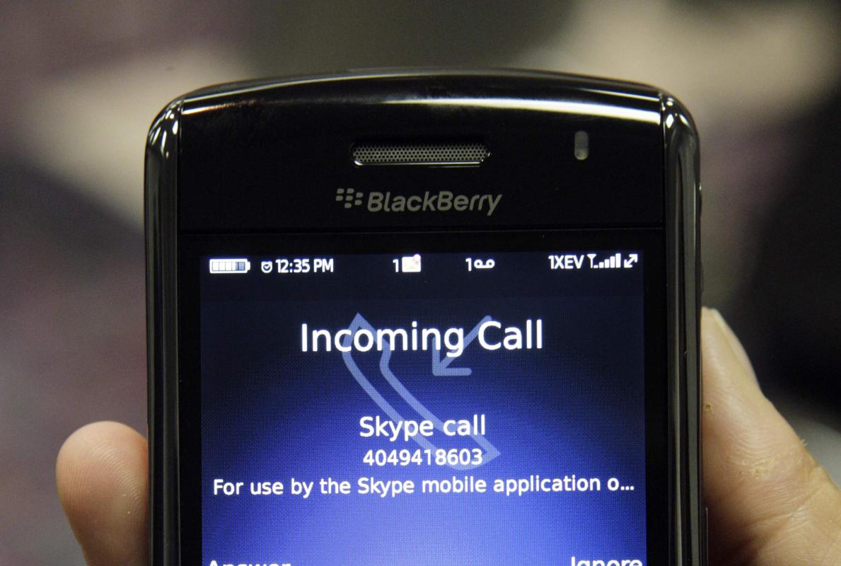 Skype call en un teléfono