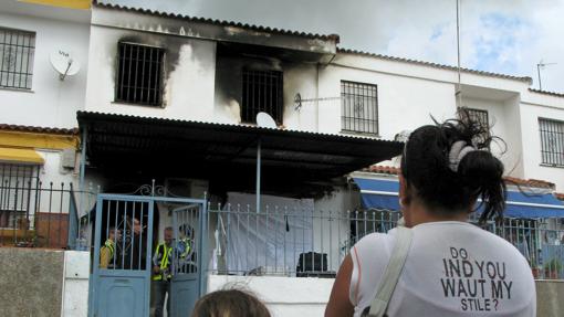 El estado de la casa tras el fuego