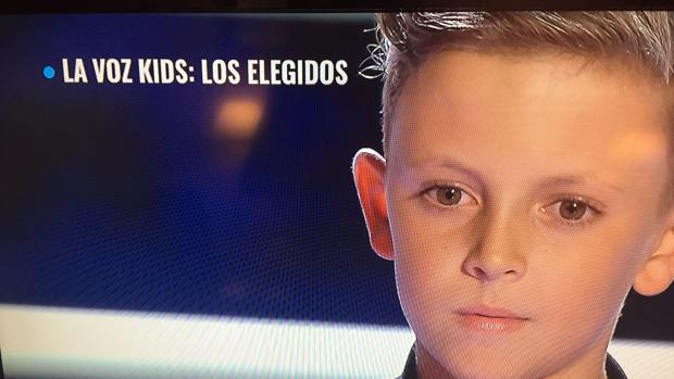 Pedro, durante su actuación en «La Voz Kids».