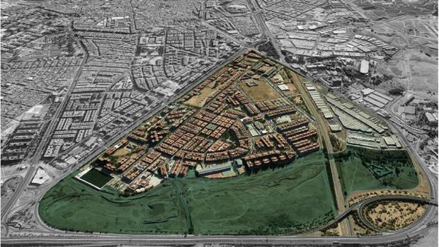 Imagen distribuida por Urbanismo sobre el parque de Levante