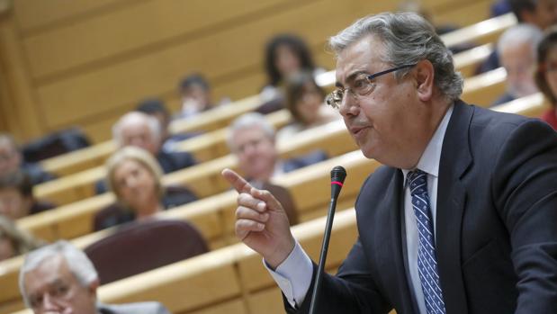 El ministro del Interior, durante su comparecencia en el Senado