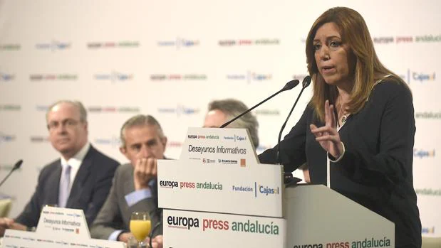 La presidenta de la Junta de Andalucía, Susana Díaz, este viernes en Sevilla