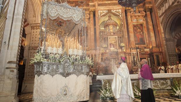 La Virgen de la Paz, en la Catedral en octubre de 2014