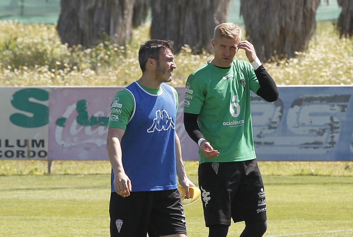 Piovaccari y Kieszek, en el entrenamiento del miércoles