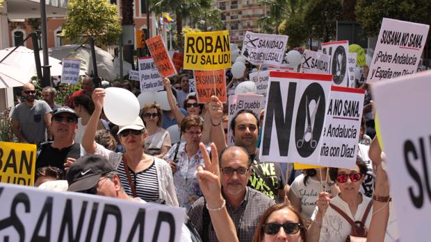 Manifestación en Huelva celebrada el 23 de abril de este año.