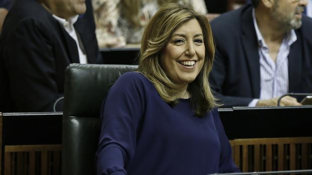 Susana Díaz, en el Pleno del Parlamento andaluz