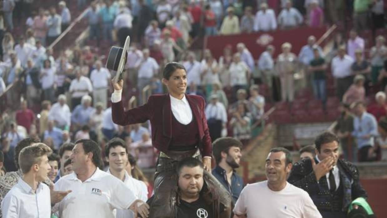 La rejoneadora, este domingo en Los Califas