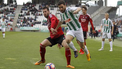 Javi Galán, en el partido ante el Mirandés