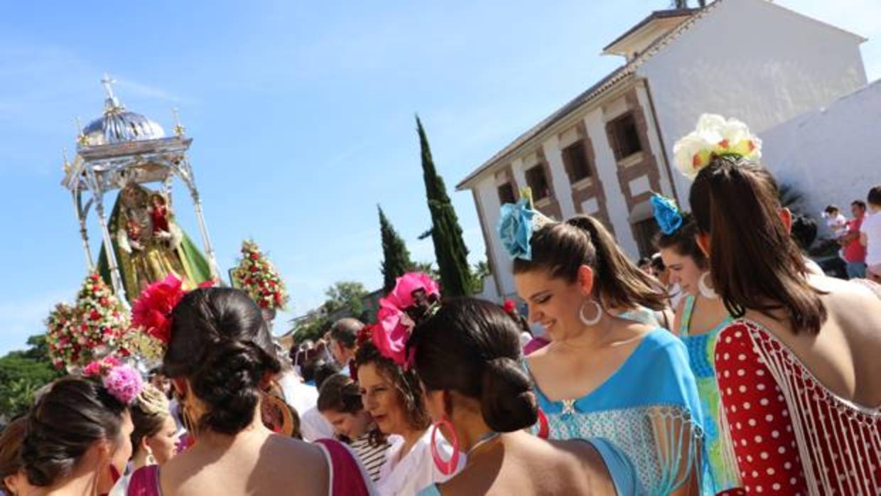 Un momento de la romería de la Virgen de Araceli