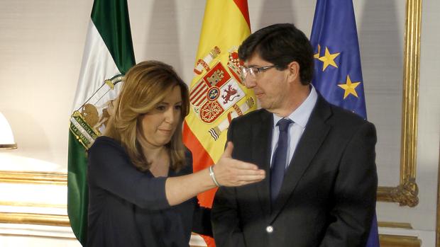 La presidenta de la Junta con Juan Marín