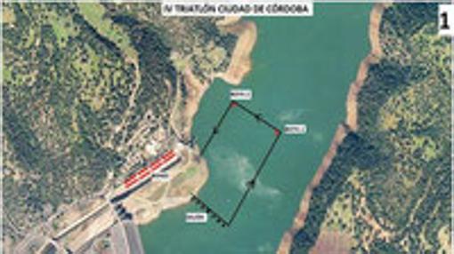 Captura del recorrido de natación en San Rafael de Navallana