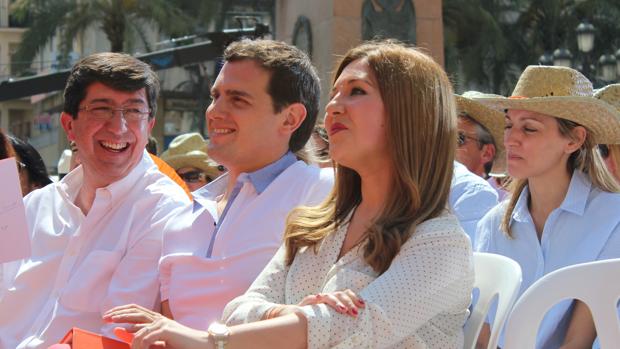 Albert Rivera, junto a Juan Marín, durante su última visita a Córdoba