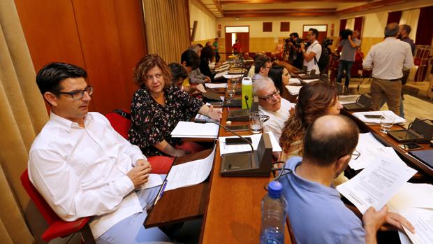 Pedro García, durante la celebración del último Pleno