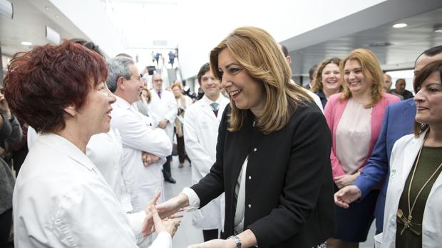 Susana Díaz, en la inauguración del hospital de Ronda el pasado mes de marzo