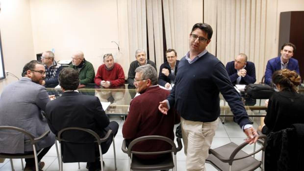 Pedro García, durante una reunión en la Gerencia de Urbanismo