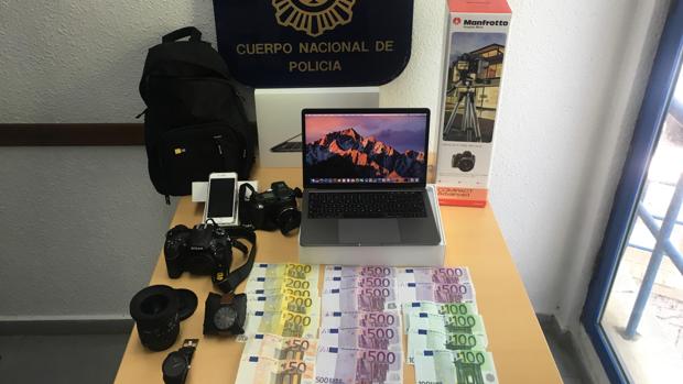 Bienes y material incautados por la Policía Nacional