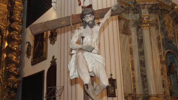 El Cristo de la Sed de Córdoba sigue recibiendo culto en la iglesia de Santa Ana