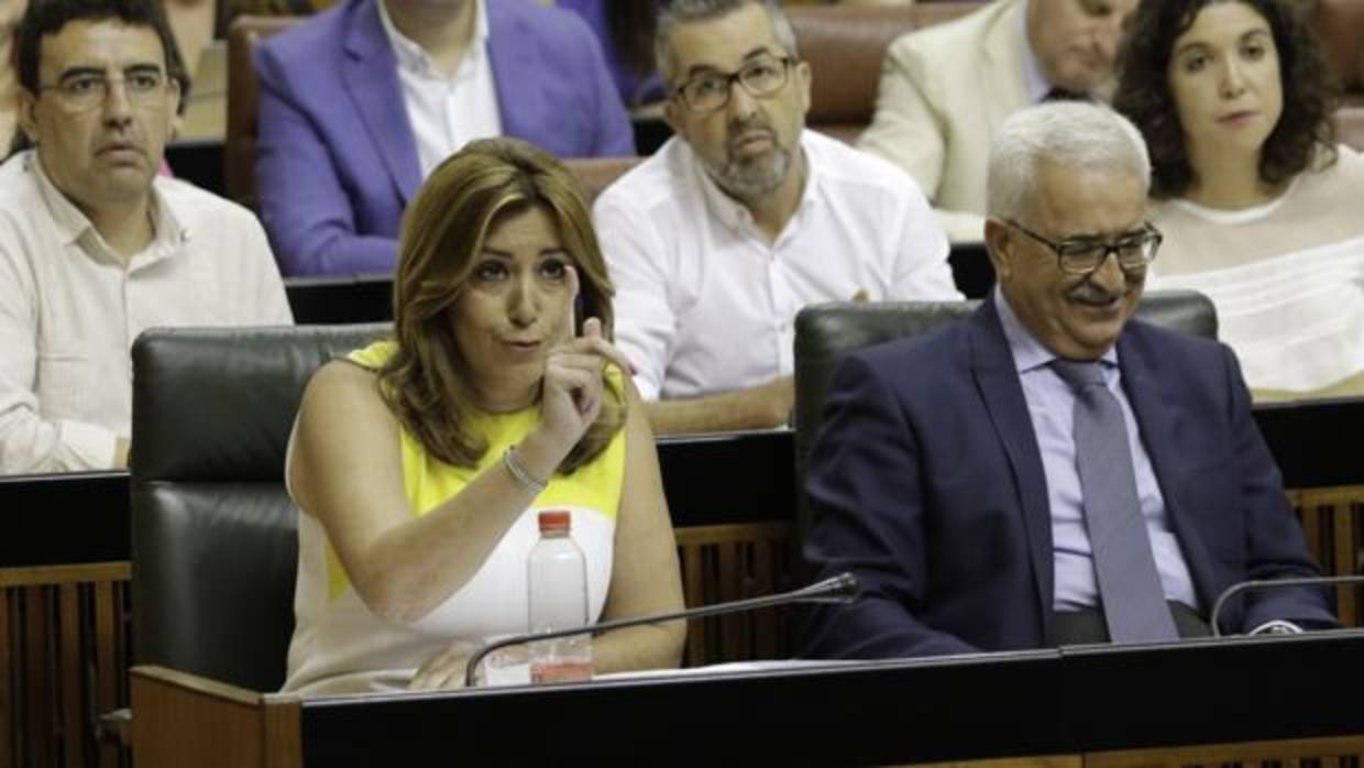 Susana Díaz, el jueves en el Parlamento andaluz