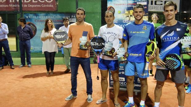 Los campeones de los XVIII Internacionales Ciudad de Córdoba Trofeo Cajasur de pádel