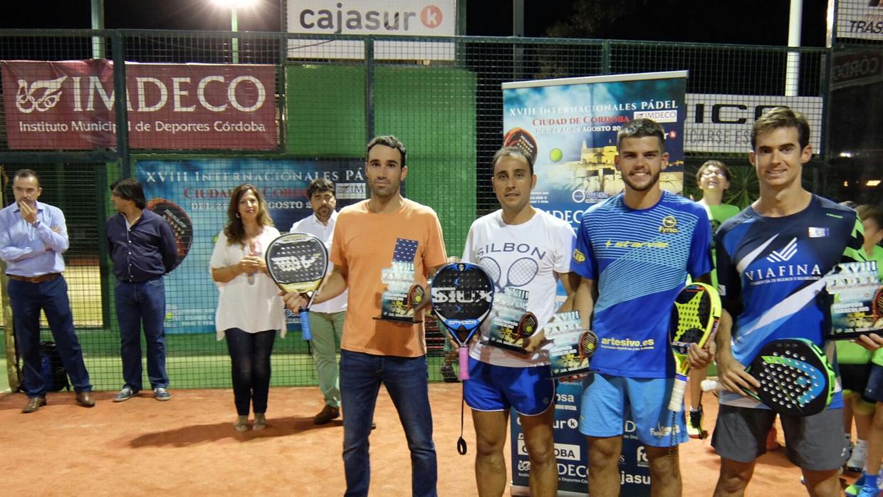 La pareja formada por Garrido y Rubio, campeones del Ciudad de Córdoba de pádel