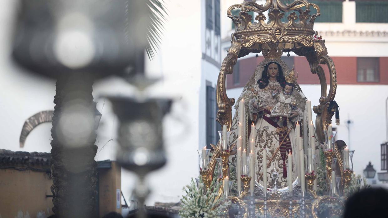 La Virgen del Socorro, durante su procesión