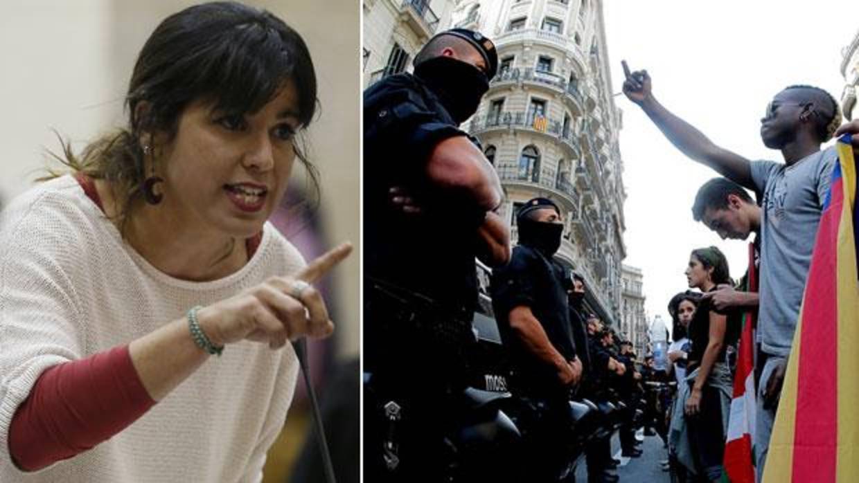 Teresa Rodríguez considera «terrible» que el Estado intentara parar el referéndum ilegal de Cataluña