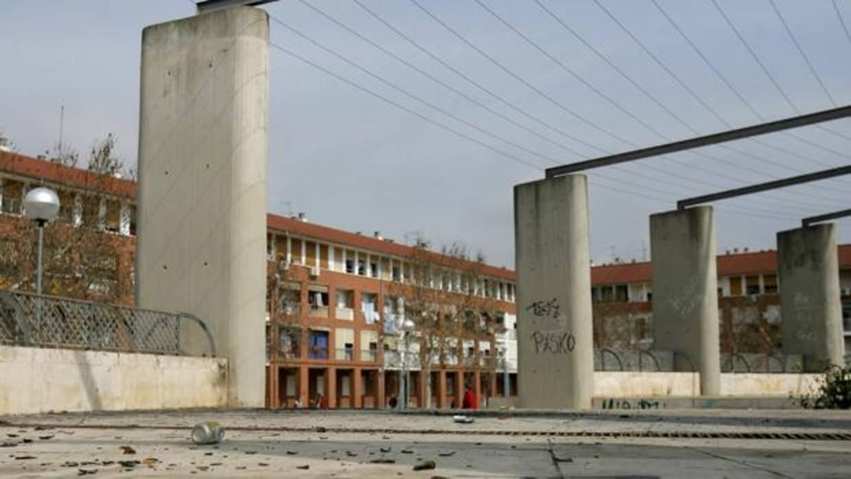 Una plaza del barrio de Las Moreras