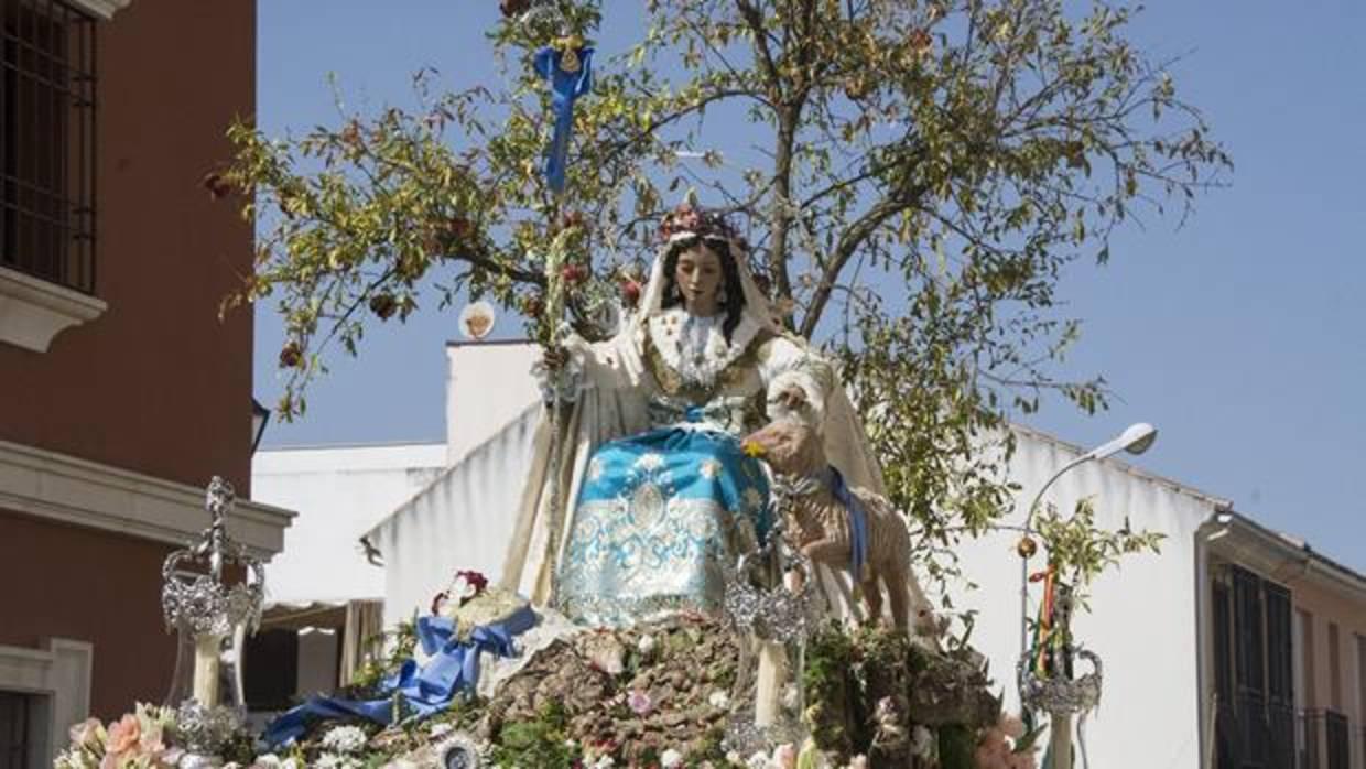 La Divina Pastora en procesión