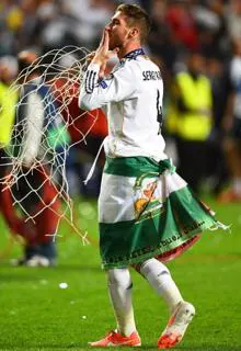 Ramos, con la bandera andaluza