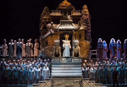 Ensayo general de Turandot, que se representa viernes y domingo