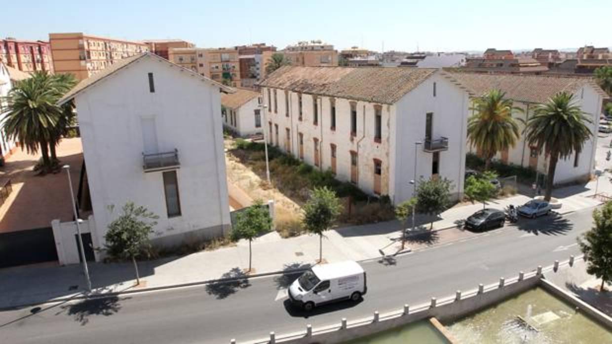 Pabellones abandonados del antiguo hospital militar