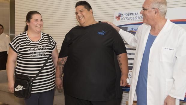 Juan Manuel Heredia hace un año, antes de perder peso
