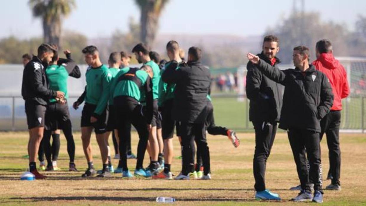 Merino, en la sesión de entrenamiento de ayer