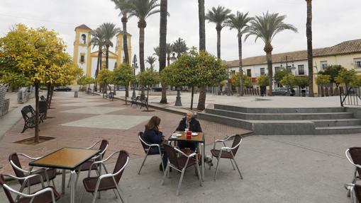 Image que presentaba, ayer por la mañana, la plaza de Cañero