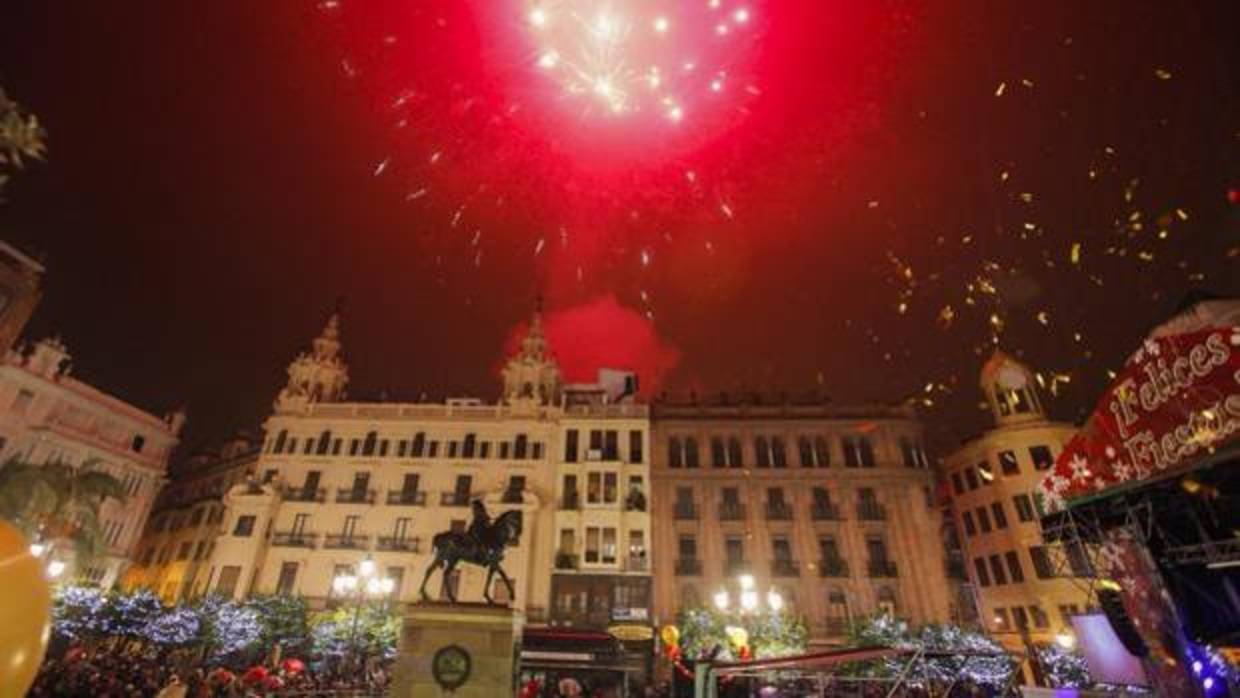 Celebración del Fin de Año en la plaza de Las Tendillas