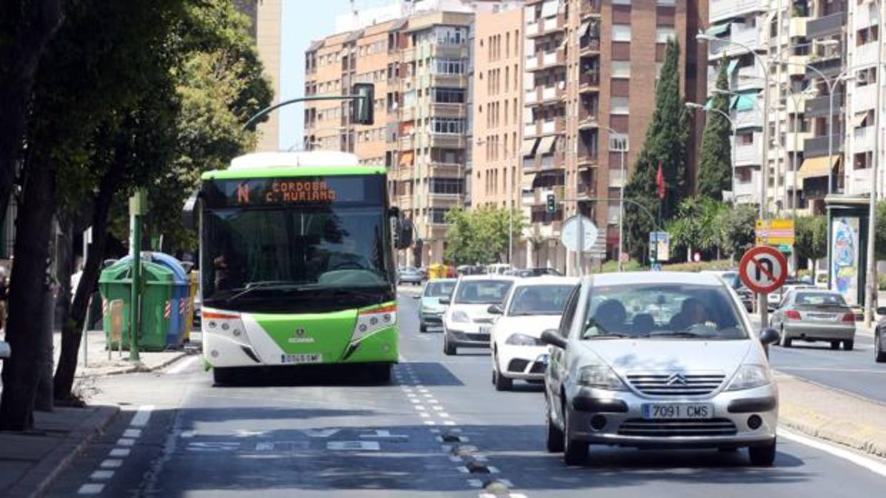 Una mujer con su carro de la compra en Obispo López Criado, este martes