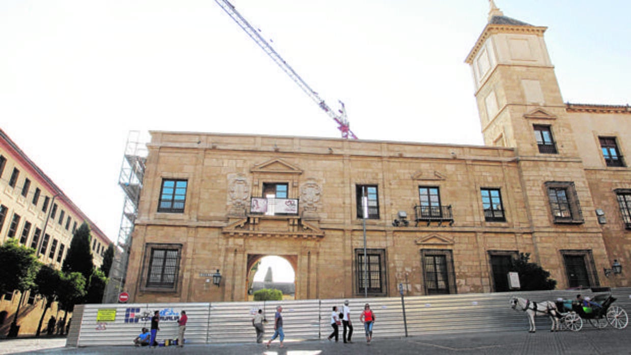 Fase inicial de las obras de restauración