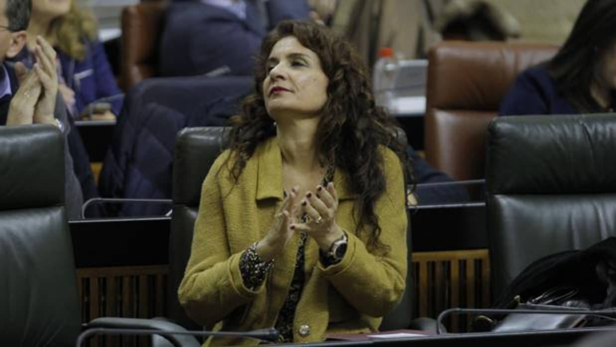 María Jesús Montero, el pasado martes en el Parlamento andaluz