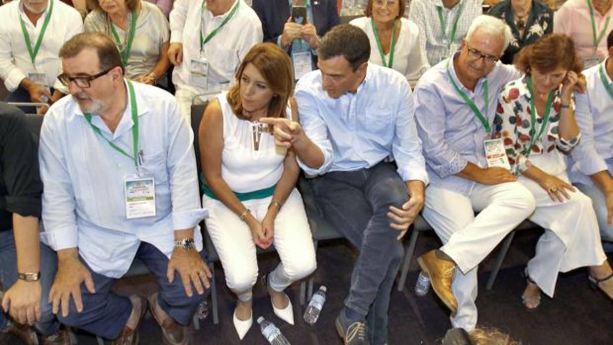 Susana Díaz y Pedro Sánchez en su último acto juntos, el pasado mes de julio