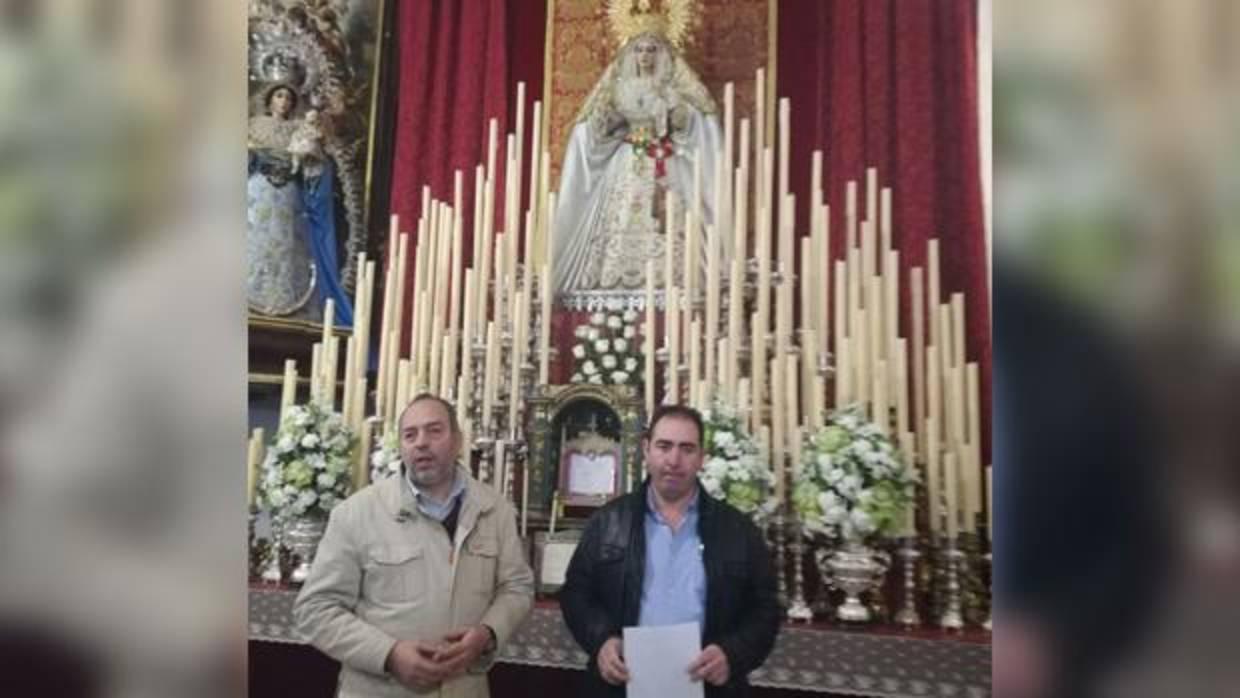 Entrega de la adhesión de Jerez de los Caballeros