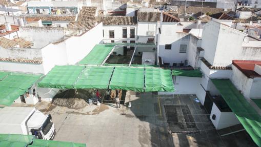 Imgagen de las catas realizada en el solar del que parking de Bodegas Campos