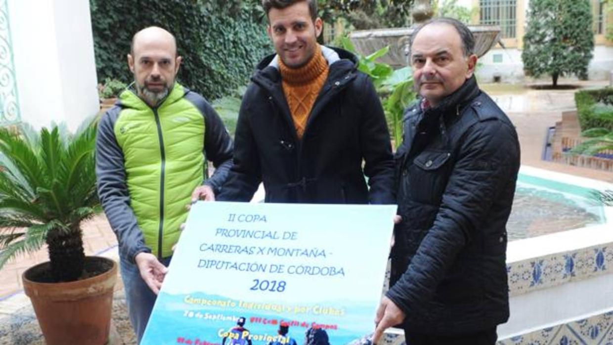 Autoridades, durante la presentación del calendario oficial de la Copa de Trail de Córdoba