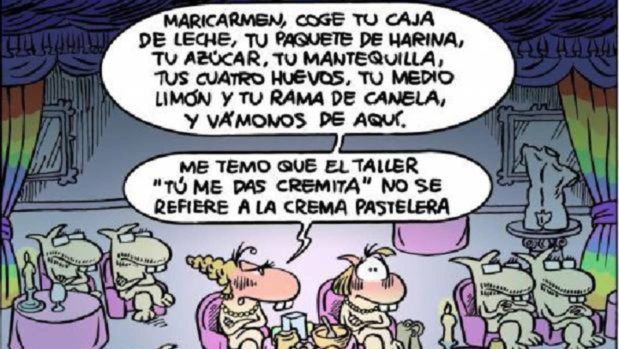 Viñeta sobre el curso de masturbaciones en Torremolinos