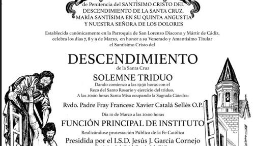 Cartel de cultos de Descendimiento