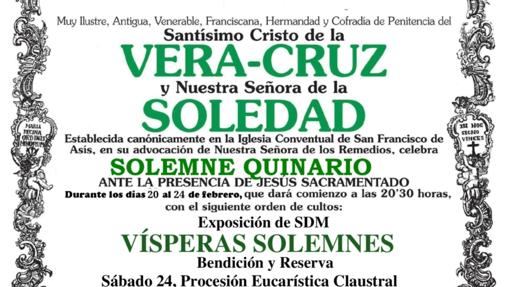Cartel de cultos de Vera-Cruz